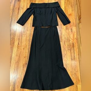 Hand Sewn Vogue Two-Piece Formal Top and Skirt - Size 6